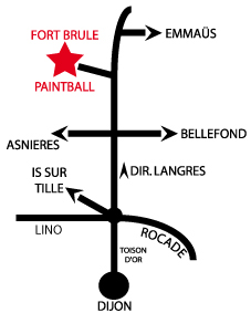 Fort Brulé paintball Dijon Plan d'accès